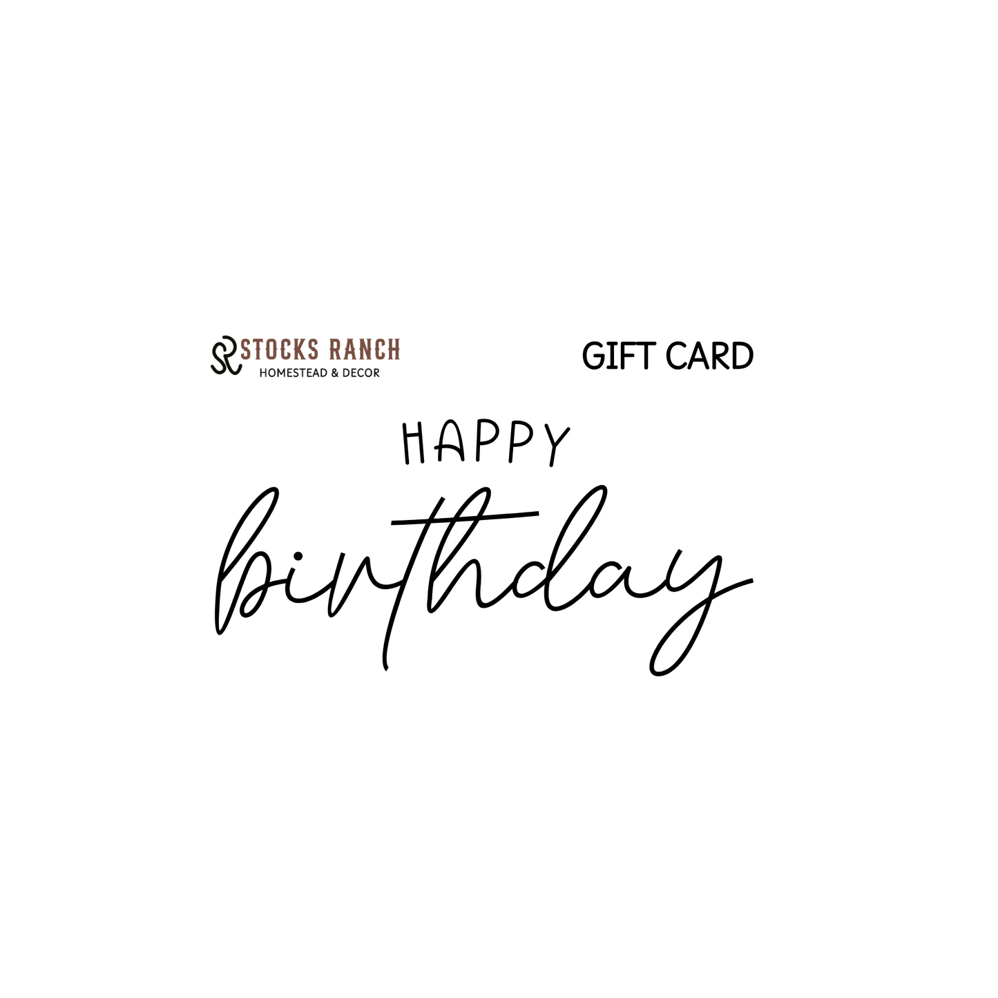 Stocks Ranch Birthday Gift Card