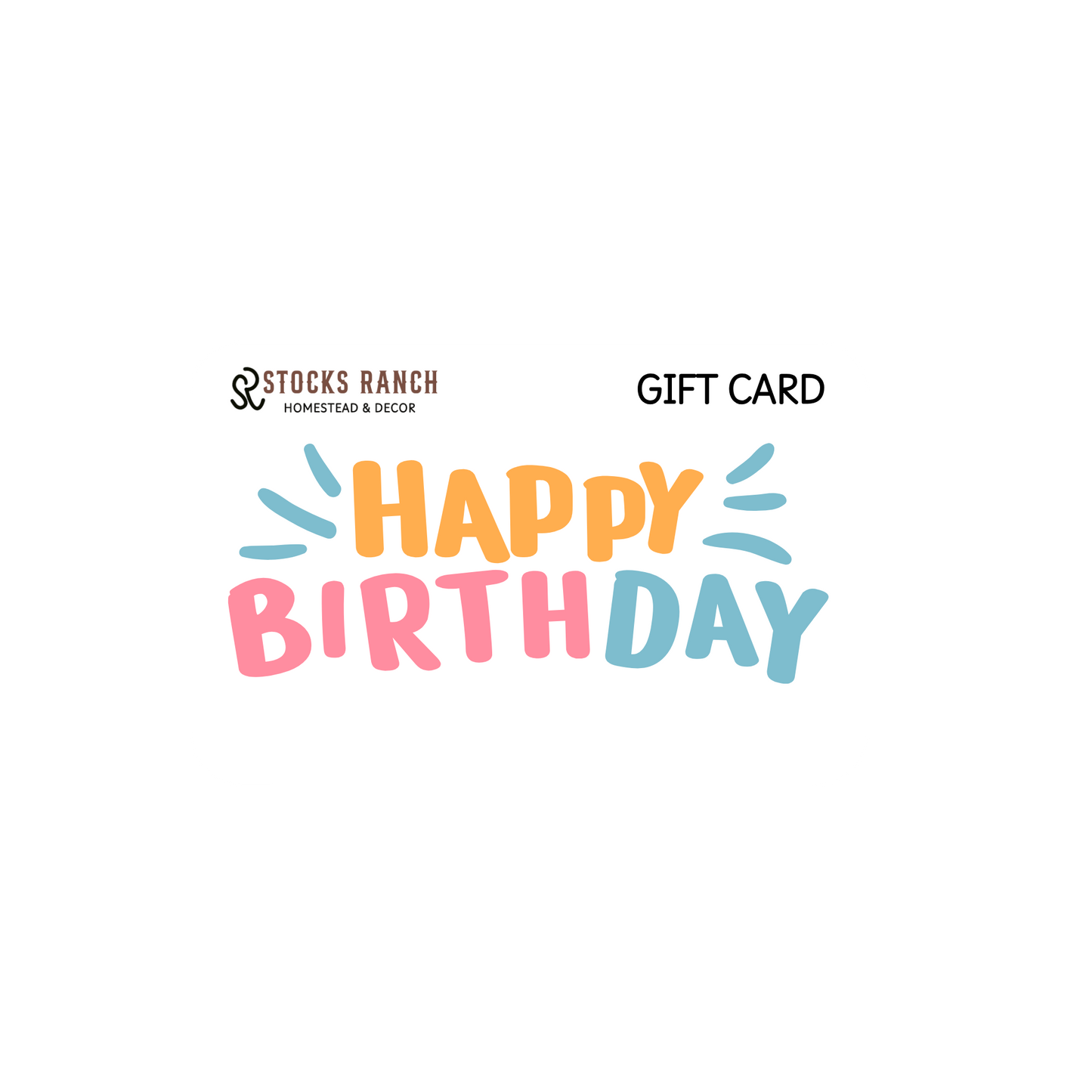 Stocks Ranch Birthday Gift Card