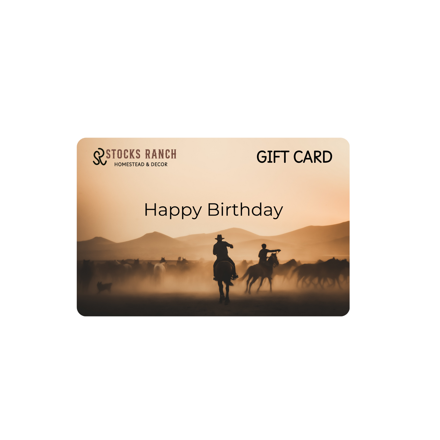 Stocks Ranch Birthday Gift Card