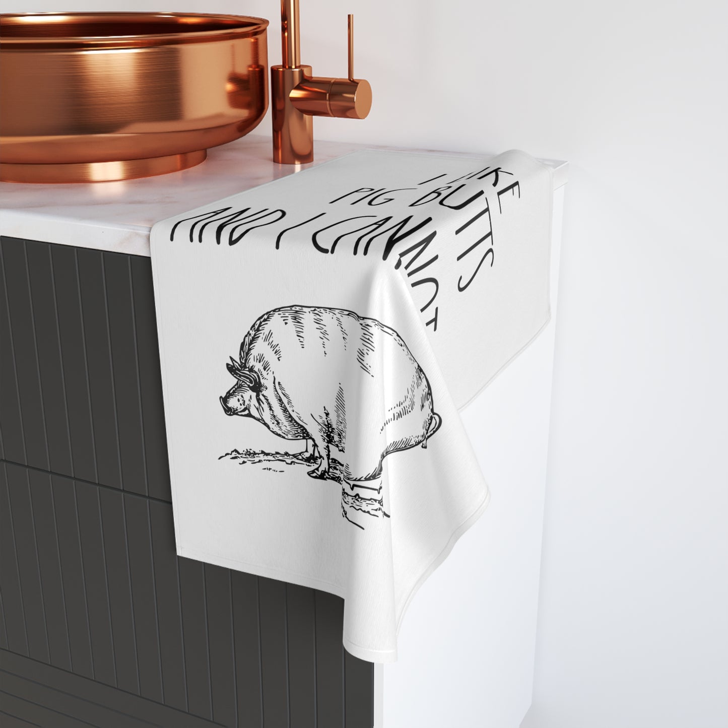 Funny Pig Butts Hand Towel - Perfect for Animal Lovers and Kitchen Decor