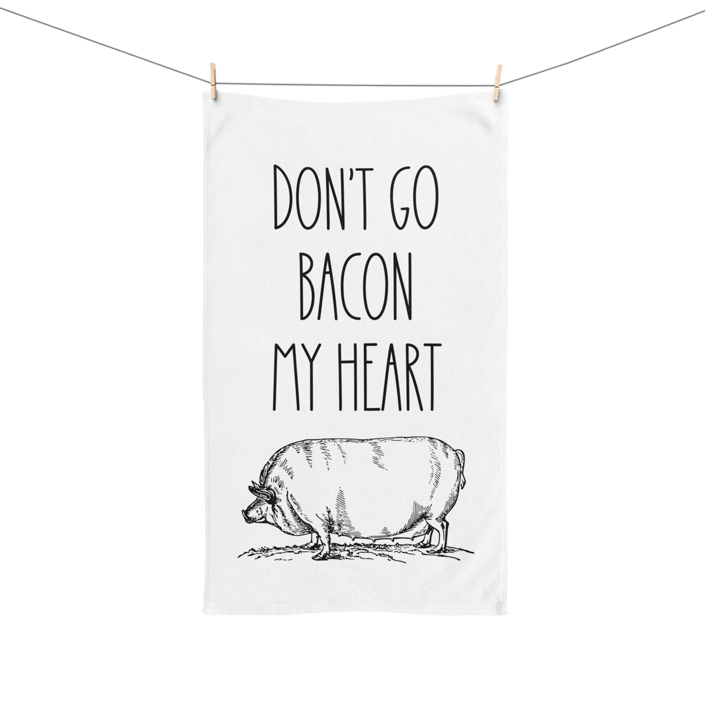 Tea Towel - Don't Go Bacon My Heart Kitchen Hand Towel